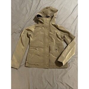 Abercrombie & Fitch Hooded Water Resistant Shimmery Green Zip Jacket XS